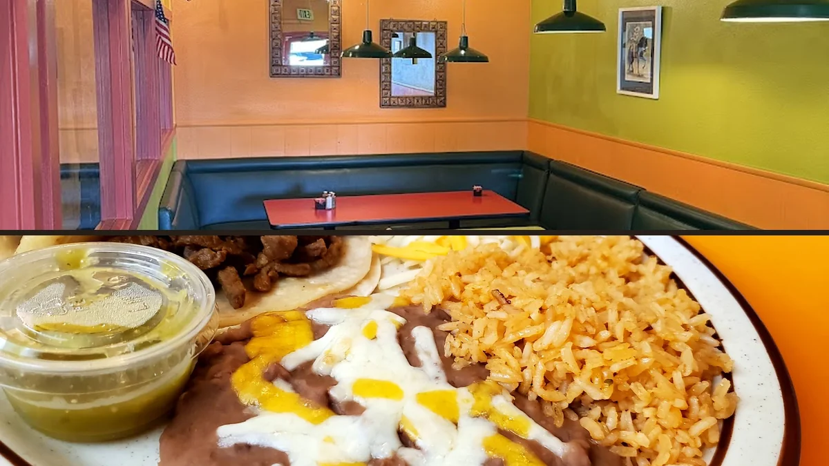 Dine-in tables set for lunch or dinner.