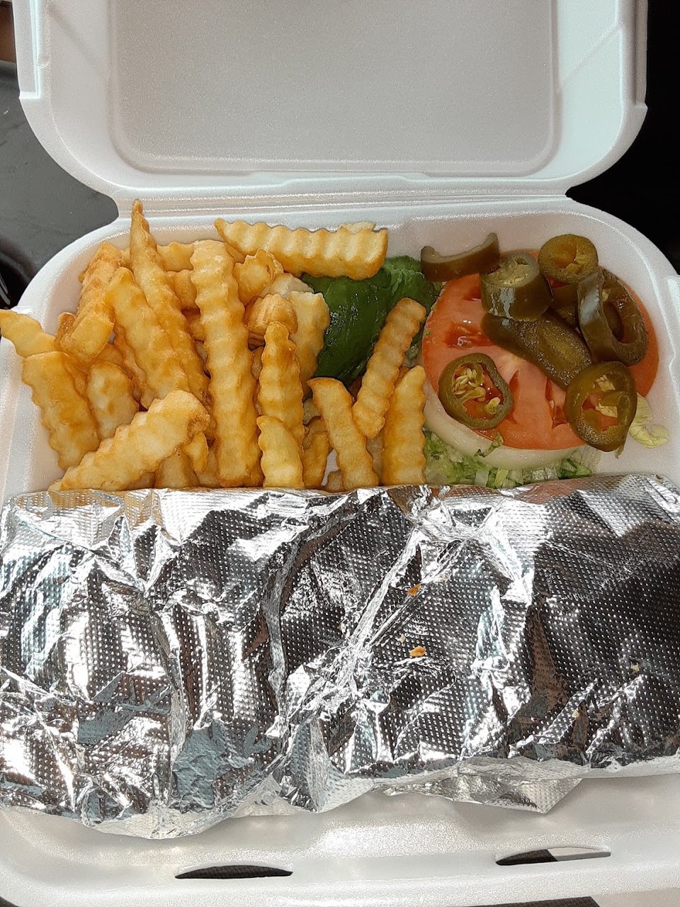 Carnitas Torta and Fries